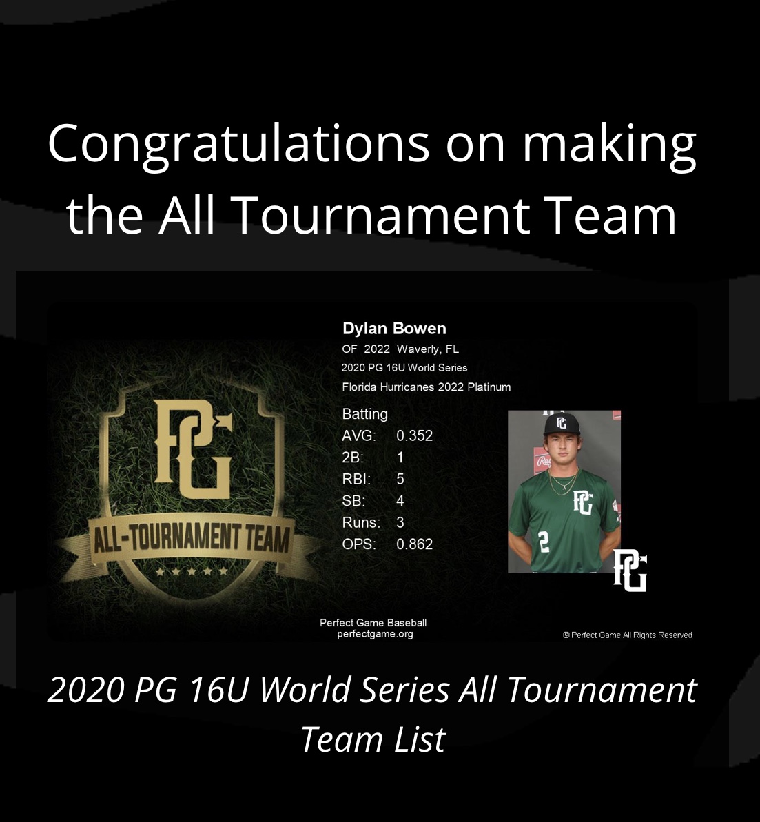 Perfect Game Jr. National Showcase Dylan Bowen 2022